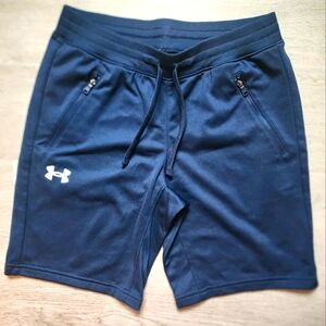 Under Armour Boy's Solid Navy Casual Active Pocketed Drawstring Shorts Large L